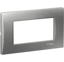 Ramă aparataje Schneider Easy Styl 4 module, plastic gri fumuriu