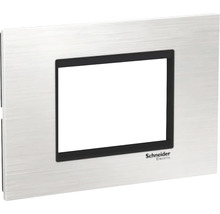 Ramă aparataje Schneider Easy Styl 3 module, argintiu/negru