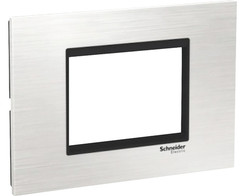 Ramă aparataje Schneider Easy Styl 3 module, argintiu/negru