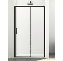Ușă duș culisantă Sanotechnik Elite Black 98-102x195 cm sticlă transparentă profil negru mat-thumb-0
