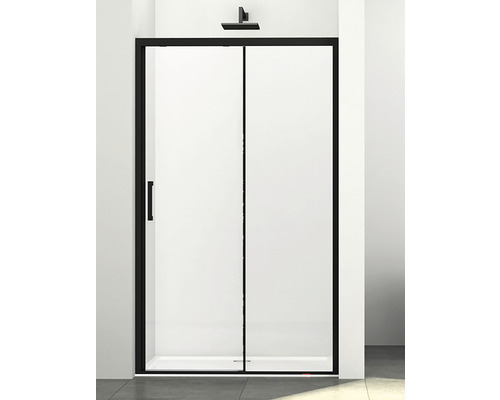 Ușă duș culisantă Sanotechnik Elite Black 98-102x195 cm sticlă transparentă profil negru mat Cabină de duș cu ușă glisantă cu cadru negru