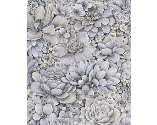 Tapet vlies Botanica model floral gri-lila 10,05x0,53 m Tapet cu model floral