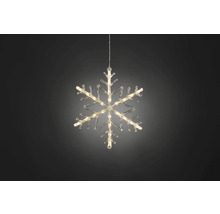 Figurină Fulg de zăpadă Konstsmide 24 LED-uri acril alb cald-thumb-1