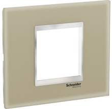 Ramă aparataje Schneider Easy Styl 2 module, sticlă maro deschis