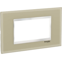Ramă aparataje Schneider Easy Styl 4 module, sticlă maro deschis