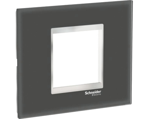 Ramă aparataje Schneider Easy Styl 2 module, sticlă negru