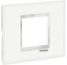 Ramă aparataje Schneider Easy Styl 2 module, sticlă/alb