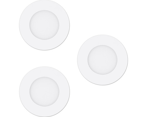 Trei spoturi LED încastrate, rotunde