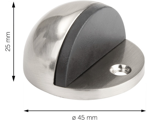 Oprirea ușii din oțel inoxidabil, diametru 45 milimetri