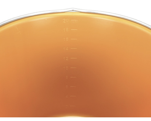 Interiorul unui pahar gradat cu indicații de volum