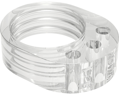 Suport transparent pentru periuțe de dinți cu trei găuri