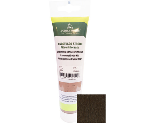 Chit pentru lemn Ecostucco nuc închis 200 g Tub cu chit de reparații pentru lemn, armat cu fibre