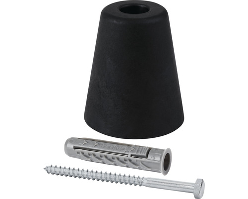 Oprire ușă din cauciuc cu diblu și șurub