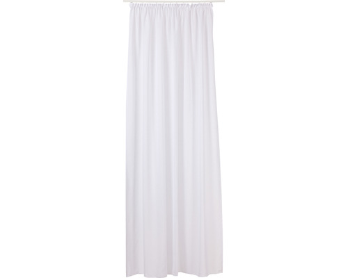 Cortină de duș albă cu prindere cu bandă plisată