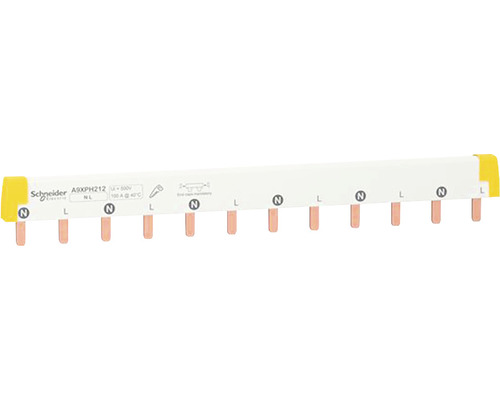 Bară busbar tip pieptene Schneider Acti9 1P+N 100A 12x, pentru tablouri electrice Punte de legătură Schneider Electric