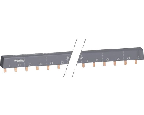 Bară busbar tip pieptene Schneider Acti9 3P+N 100A 24x, pentru tablouri electrice, marcaj N/L1/N/L2/N/L3