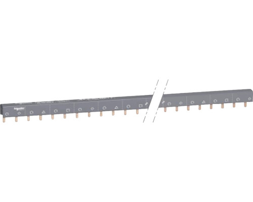 Bară busbar tip pieptene Schneider Acti9 3P+N 100A 57x, pentru tablouri electrice, marcaj N/L1/N/L2/N/L3