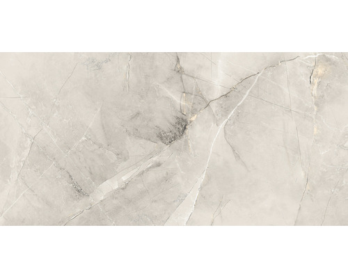 Gresie interior porțelanată glazurată Noventa Gris 80x160 cm Model de faianță cu aspect de marmură