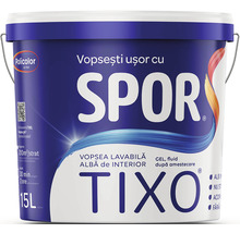 Vopsea lavabilă pentru interior Spor Tixo albă 15 l + amorsă 5 l-thumb-1