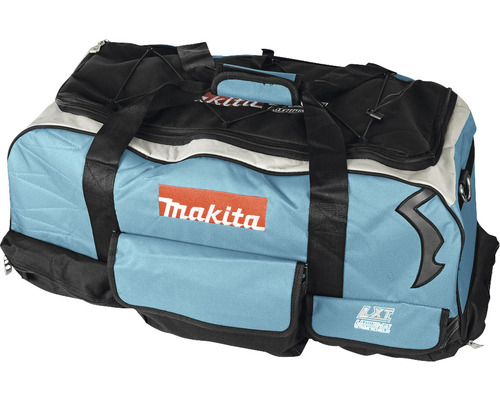 Geantă scule tip troler Makita 70x38 cm, material textil negru/albastru, cu mâner