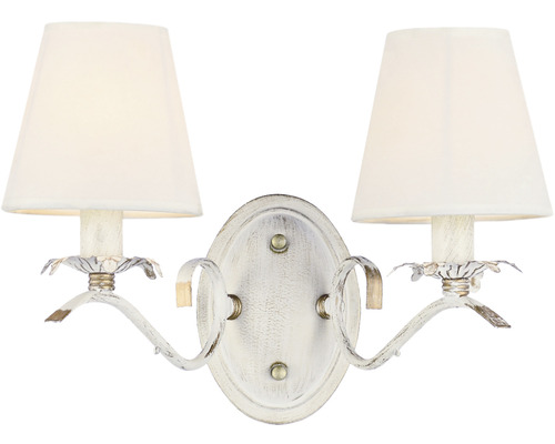Aplică perete interior în sus vintage Treviso E14 max. 2x40W, auriu patinat Lămpi de perete cu două abajururi