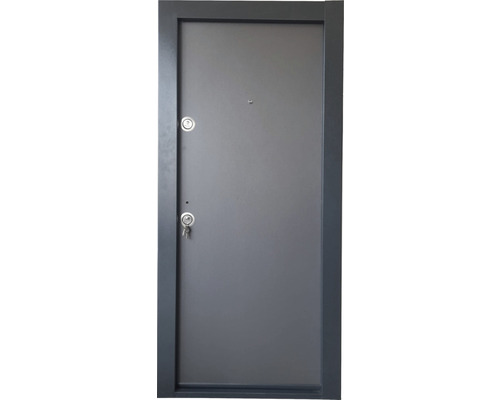 Ușă de intrare metalică pentru interior Eco ELG 01 88x201 cm dreapta Ușă de siguranță gri cu cheie în broască