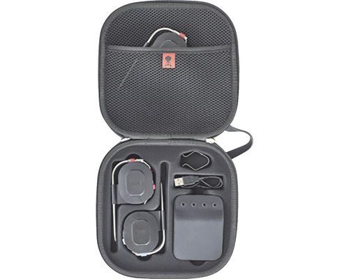 Geantă de transport deschisă cu accesorii pentru termometru de grătar Weber