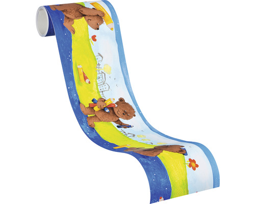 Bordură de tapet cu urși și creioane pentru camera copiilor