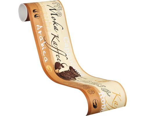 Bordură de cafea cu motive de cafea și inscripții