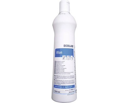 Cremă abrazivă curățat de baie și bucătărie Ecolab Rilan 750ml