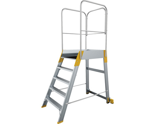 Platformă de lucru din aluminiu cu patru trepte și mâner