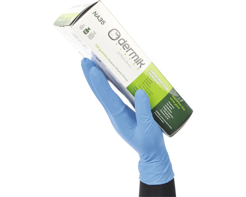Mănuși nitril de unică folosință Dermik Gloves, 100 bucăți (50 perechi), mărimea L