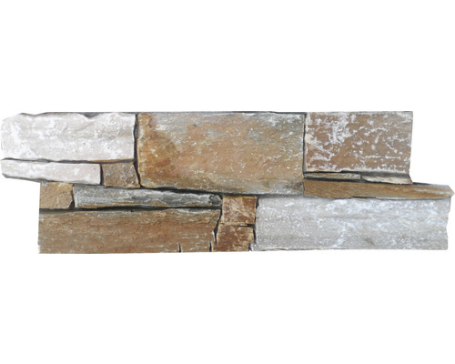 Ardezie decorativă din piatră naturală într-o carcasă de beton 22x55 cm maro/gri