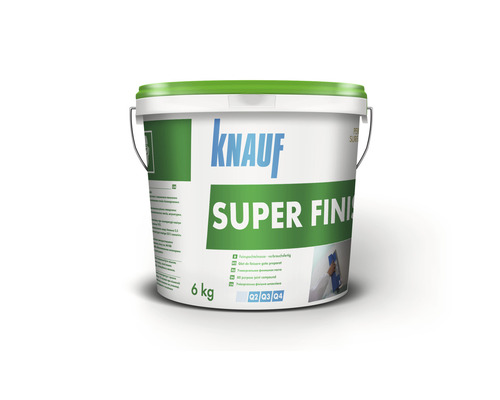 Glet KNAUF Super Finish gata preparat 6 kg alb Glet de finisare Knauf Super Finish, găleată de 6 kilograme
