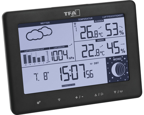 Staţie meteo wireless Elements TFA negru | HORNBACH