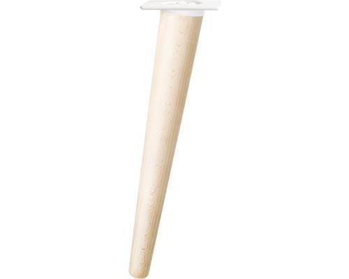 Picior mobilă rotund Tarrox Scandia Balance Ø24-48x300mm, lemn culoare deschisă Picior de mobilă din lemn cu placă de montaj