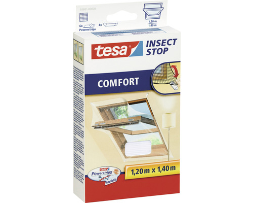 Plasă țânțari pentru ferestrele de acoperiș tesa Insect Stop Comfort albă 120x140 cm