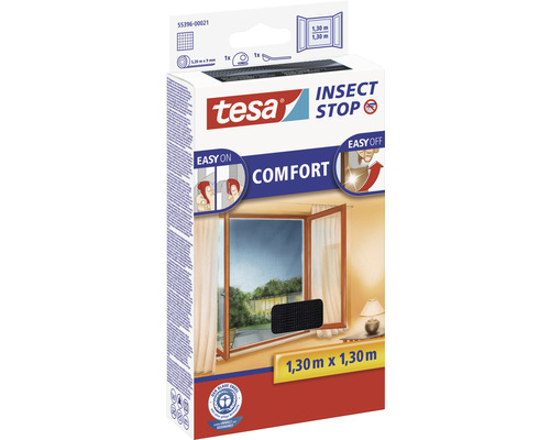 Pachet plasă de insecte Tesa Insect Stop Comfort cu dimensiunile de 1,30 metri pe 1,30 metri