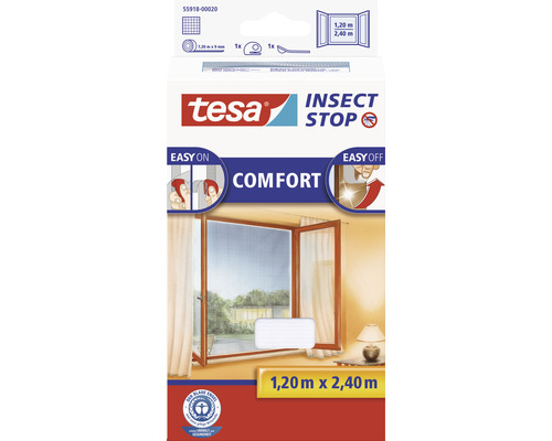 Plasă țânțari pentru ferestre tesa Insect Stop Comfort albă 120x240 cm Plasă țânțari pentru ferestre tesa Insect Stop Comfort albă 120x240 cm