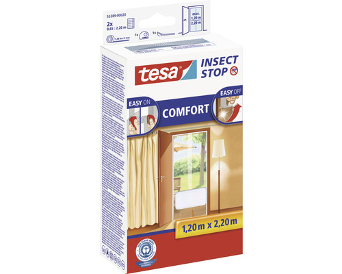 Tesa Insect Stop Comfort plasă de insecte pentru ușă, 1,20 metri x 2,20 metri, ambalaj