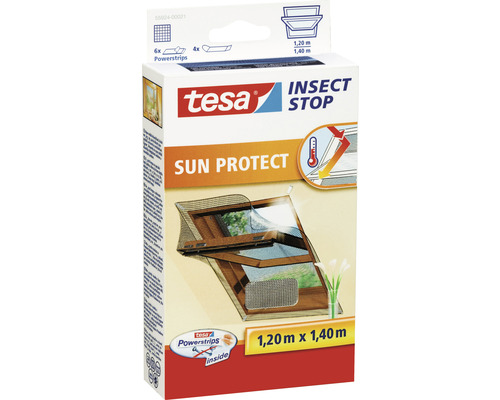 Plasă țânțari tesa Sun Protect pentru ferestre de mansardă antracit 120x140 cm