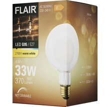 Bec vintage LED Flair E27 4W, glob G95 mat, durată viață 15.000 h