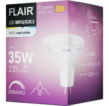 Bec LED spot variabil Flair GU5.3 3W 230 lumeni 12V, lumină neutră
