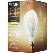 Bec vintage LED Flair E27 4W, glob PS150 clar, durată viață 15.000 h
