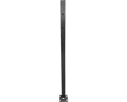 Stâlp gard 10x10x240 cm negru buc