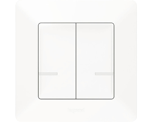 Întrerupător dublu Legrand Valena Life with Netatmo, alb, conexiune ZigBee Întrerupător dublu pentru instalații electrice