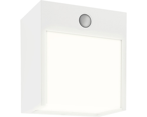 Aplică în jos cu LED integrat Balimo 12W 560 lumeni, senzor de mișcare, pentru exterior IP44, alb mat