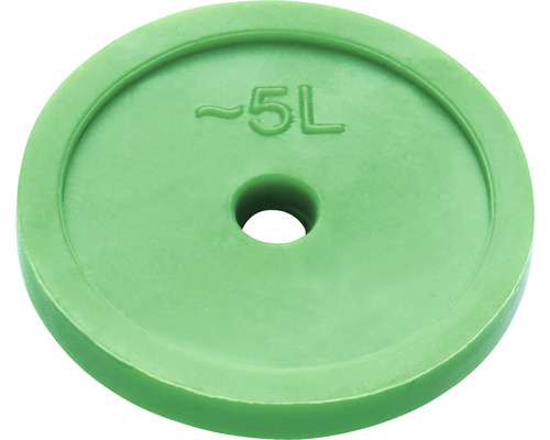 Disc verde pentru udare cu un volum de aproximativ 5 litri.