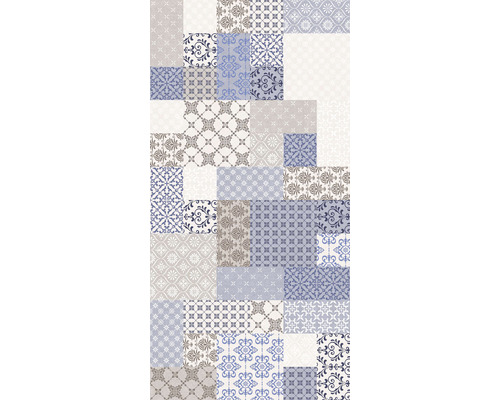 Model de gresie în stil patchwork cu diverse modele