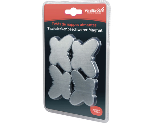 Patru greutăți magnetice pentru față de masă, design fluture, în ambalaj